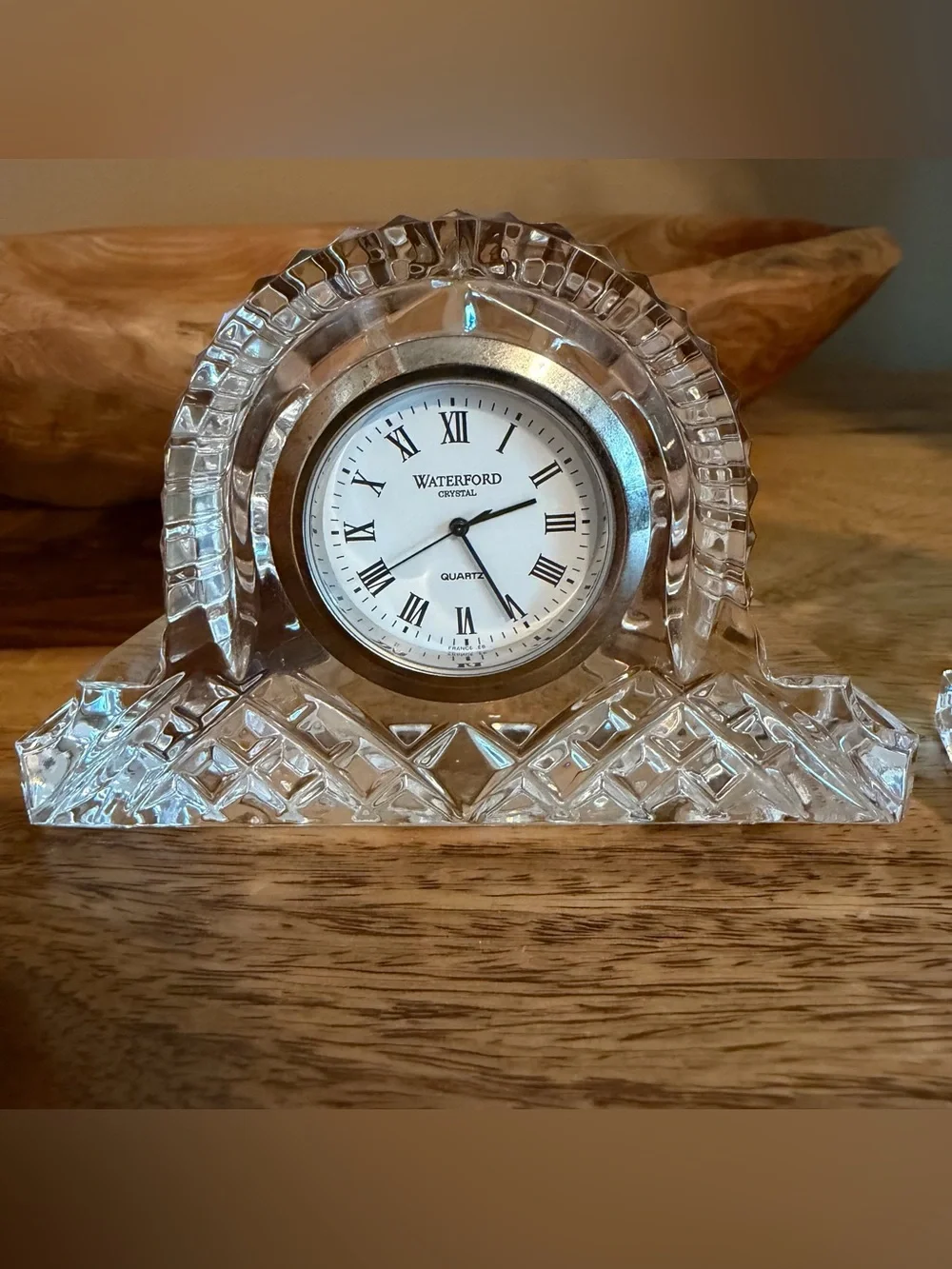 ✨Waterford Crystal Desk Clocks Set of 2 Vintage 3” Quartz Gold Trim✨ Set of 2.